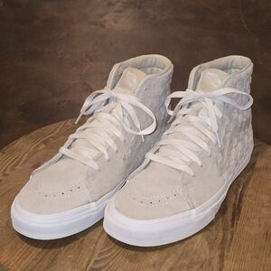 VANS Sk8-Hi Emboss Checkerboard Oat Beige Sneakers Men’s 10.5